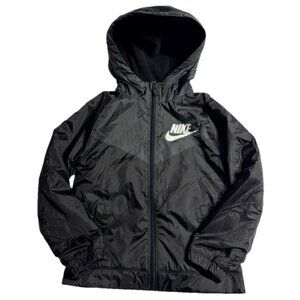 Nike Sportswear Company Spring Fall Fleece Lined Jacket Coat Grey Black Size 6/7